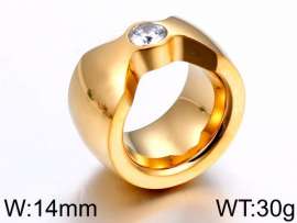 Stainless Steel Stone&Crystal Ring