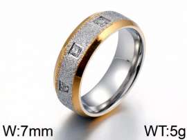Stainless Steel Stone&Crystal Ring