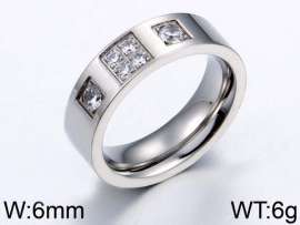 Stainless Steel Stone&Crystal Ring