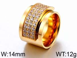 Stainless Steel Stone&Crystal Ring