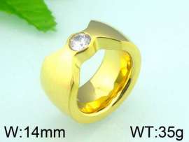 Stainless Steel Stone&Crystal Ring