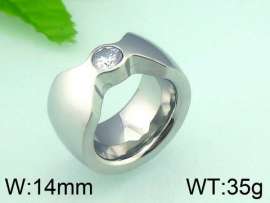 Stainless Steel Stone&Crystal Ring