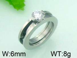 Stainless Steel Stone&Crystal Ring