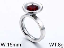 Stainless Steel Stone&Crystal Ring
