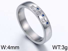 Stainless Steel Stone&Crystal Ring