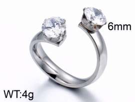 Stainless Steel Stone&Crystal Ring