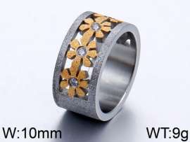 Stainless Steel Stone&Crystal Ring