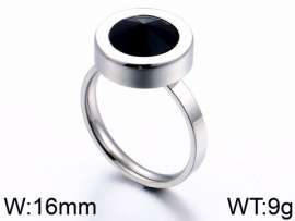 Stainless Steel Stone&Crystal Ring