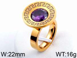 Stainless Steel Stone&Crystal Ring