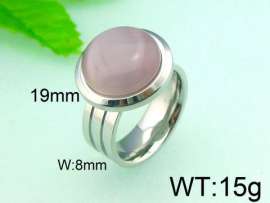 Stainless Steel Stone&Crystal Ring