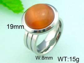 Stainless Steel Stone&Crystal Ring