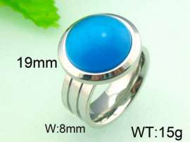 Stainless Steel Stone&Crystal Ring