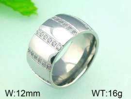 Stainless Steel Stone&Crystal Ring