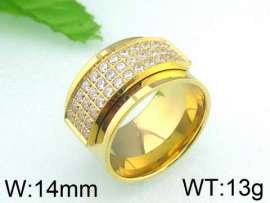 Stainless Steel Stone&Crystal Ring