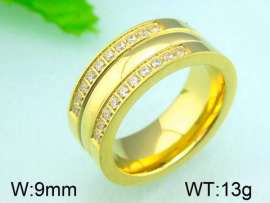 Stainless Steel Stone&Crystal Ring