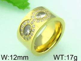 Stainless Steel Stone&Crystal Ring