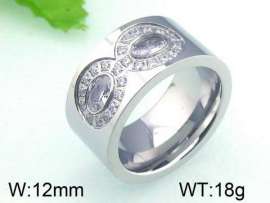Stainless Steel Stone&Crystal Ring