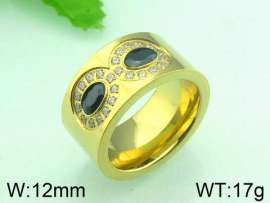 Stainless Steel Stone&Crystal Ring
