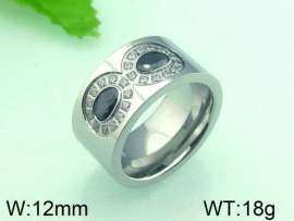 Stainless Steel Stone&Crystal Ring