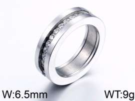 Stainless Steel Stone&Crystal Ring