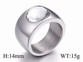 Stainless Steel Stone&Crystal Ring