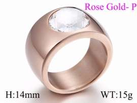 Stainless Steel Stone&Crystal Ring