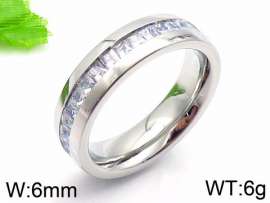 Stainless Steel Stone&Crystal Ring