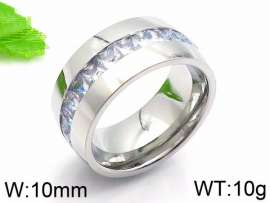 Stainless Steel Stone&Crystal Ring