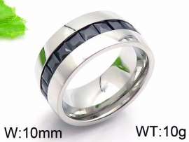 Stainless Steel Stone&Crystal Ring