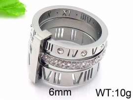 Stainless Steel Stone&Crystal Ring