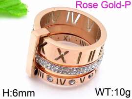 Stainless Steel Stone&Crystal Ring