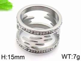Stainless Steel Stone&Crystal Ring
