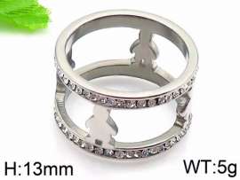Stainless Steel Stone&Crystal Ring