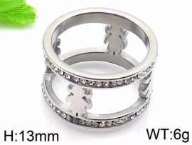 Stainless Steel Stone&Crystal Ring