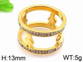 Stainless Steel Stone&Crystal Ring