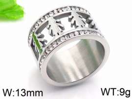 Stainless Steel Stone&Crystal Ring