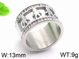 Stainless Steel Stone&Crystal Ring