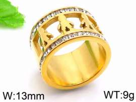 Stainless Steel Stone&Crystal Ring