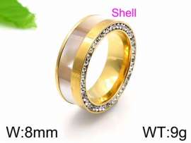 Stainless Steel Stone&Crystal Ring
