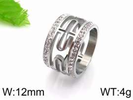 Stainless Steel Stone&Crystal Ring
