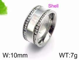 Stainless Steel Stone&Crystal Ring