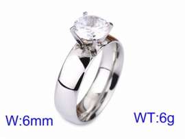 Stainless Steel Stone&Crystal Ring