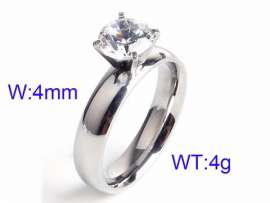 Stainless Steel Stone&Crystal Ring