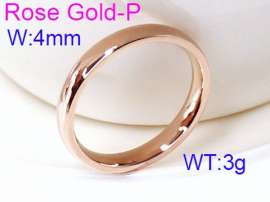 Stainless Steel Rose Gold-plating Ring