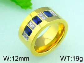 Stainless Steel Stone&Crystal Ring