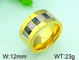 Stainless Steel Stone&Crystal Ring