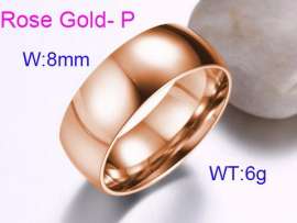 Stainless Steel Rose Gold-plating Ring