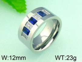 Stainless Steel Stone&Crystal Ring