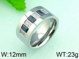 Stainless Steel Stone&Crystal Ring