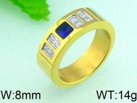 Stainless Steel Stone&Crystal Ring